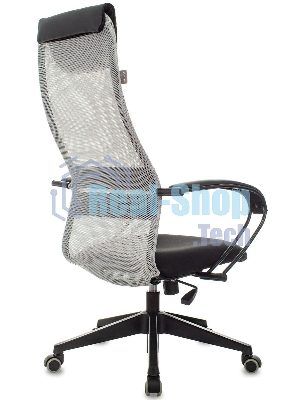 Кресло Бюрократ CH-607 TW-02 светло-серый, сетка, подголовник