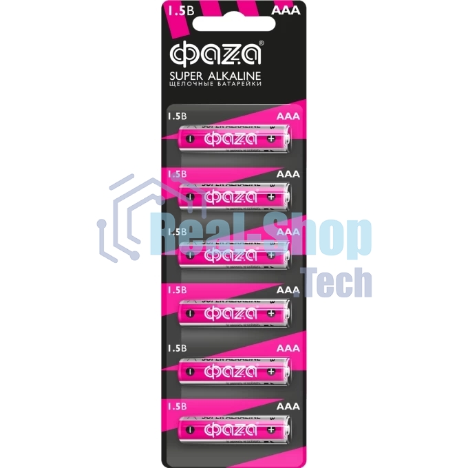 Элемент питания LR03 (AAA) ФАZА Super Alkaline блистер, 6 шт.