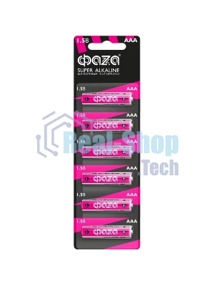 Элемент питания LR03 (AAA) ФАZА Super Alkaline блистер, 6 шт.