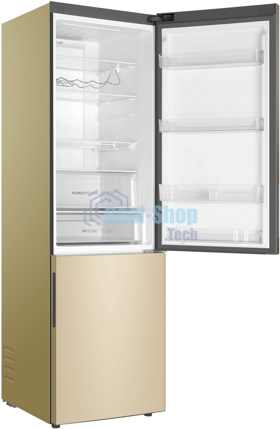 Холодильник Haier C4F640CGGU1 золотистый двухкамерный 285/115л морозилка снизу, No Frost