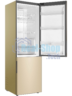 Холодильник Haier C4F640CGGU1 золотистый двухкамерный 285/115л морозилка снизу, No Frost