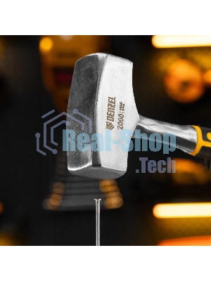 Кувалда Denzel 2 кг, цельнометаллическая, двухкомпонентная рукоятка