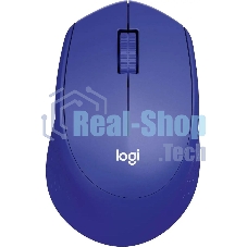 Мышь беспроводная Logitech M330 SILENT PLUS синий, 1000 dpi, радиоканал, USB, кнопки - 3