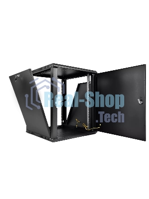 Шкаф телекоммуникационный настенный разборный ЦМО ЭКОНОМ 12U (600 x 520) дверь металл, черный (ШРН-Э-12.500.1-9005)