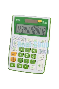 Калькулятор настольный Deli E1238/GRN зеленый 12-разр.