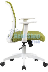Кресло компьютерное Cactus CS-WMC333-GN салатовый, сиденье салатовый, сетка/ткань, низк.спин. крестов. пластик, пластик белый