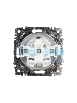 Розетка Intro Accent 6-202-01 2P+E Schuko 16А-250В IP20 СУ AL/CU белый Б0063678