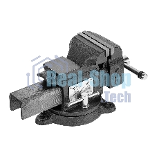 Тиски слесарные Denzel BVH-100 100 мм, поворотные, стальная направляющая, с наковальней