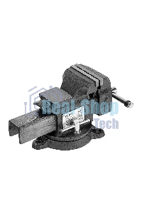 Тиски слесарные Denzel BVH-100 100 мм, поворотные, стальная направляющая, с наковальней