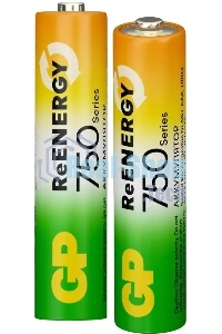 Аккумулятор GP 75AAAHCRGY-2CRCB2 AAA NiMH 750mAh (2шт)