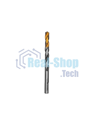 Сверло спиральное по металлу Denzel 8,5 x 117мм, Р6М5, Golden Tip, многогранная заточка