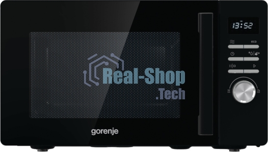 Микроволновая печь Gorenje MO23A3BH черный, 23 л, 800 Вт, переключатели - кнопки, поворотный механизм
