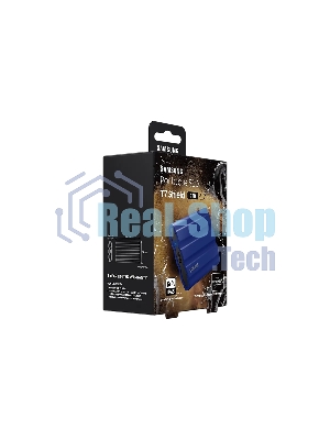 Внешний SSD Samsung T7 Shield, 1TB, USB 3.2 Gen 2 Type-C, R/W 1050/1000, синий