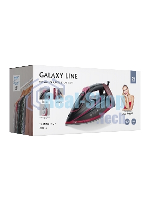 Утюг Galaxy GL 6133 черный/розовый, 3200 Вт, 80 г/мин, 240 г/мин, 320 мл