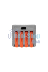 Универсальная клемма Rexant СМК 222-414, 4-проводная серая 0,08-2,5/4 мм² (блистер 10 шт/уп)