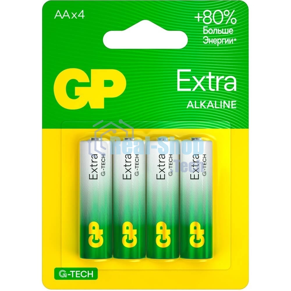 Батарея GP Extra Alkaline 15AXA21-2CRSBC4 AA (4шт) блистер