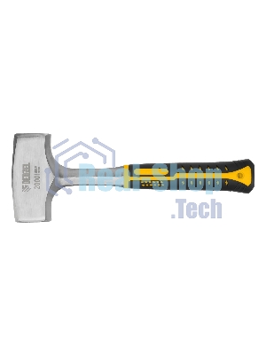 Кувалда Denzel 2 кг, цельнометаллическая, двухкомпонентная рукоятка