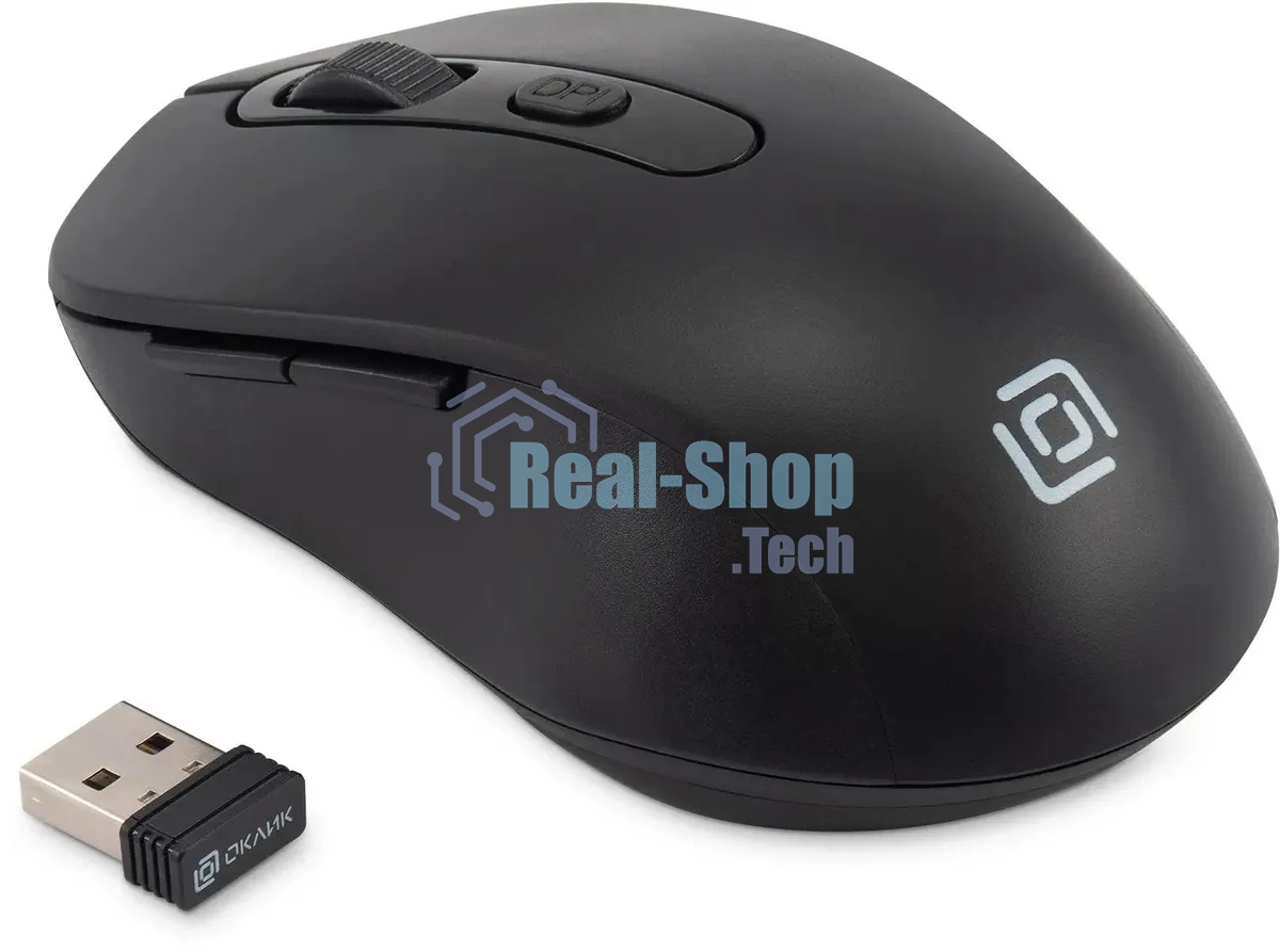 Мышь беспроводная Oklick 677MW черный, 1600 dpi, радиоканал, USB, кнопки - 6