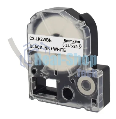 Картридж ленточный Cactus CS-LK2WBN черный, 6мм, 9м для Epson LW300/LW400/LW700/LW600P/LW1000P/K400/Z700/Z900