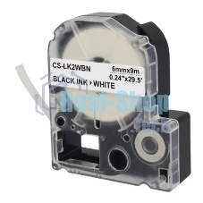 Картридж ленточный Cactus CS-LK2WBN черный, 6мм, 9м для Epson LW300/LW400/LW700/LW600P/LW1000P/K400/Z700/Z900