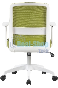 Кресло компьютерное Cactus CS-WMC333-GN салатовый, сиденье салатовый, сетка/ткань, низк.спин. крестов. пластик, пластик белый