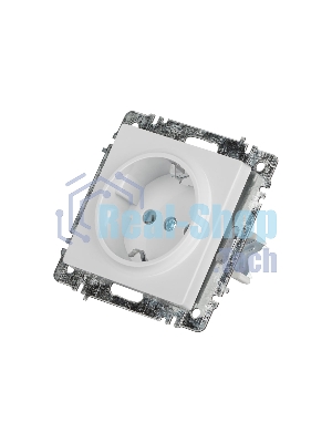 Розетка Intro Accent 6-202-01 2P+E Schuko 16А-250В IP20 СУ AL/CU белый Б0063678