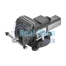 Тиски слесарные Denzel BVH-100 100 мм, поворотные, стальная направляющая, с наковальней