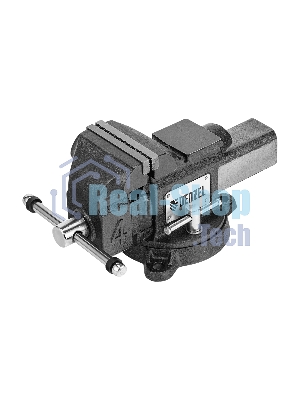 Тиски слесарные Denzel BVH-100 100 мм, поворотные, стальная направляющая, с наковальней