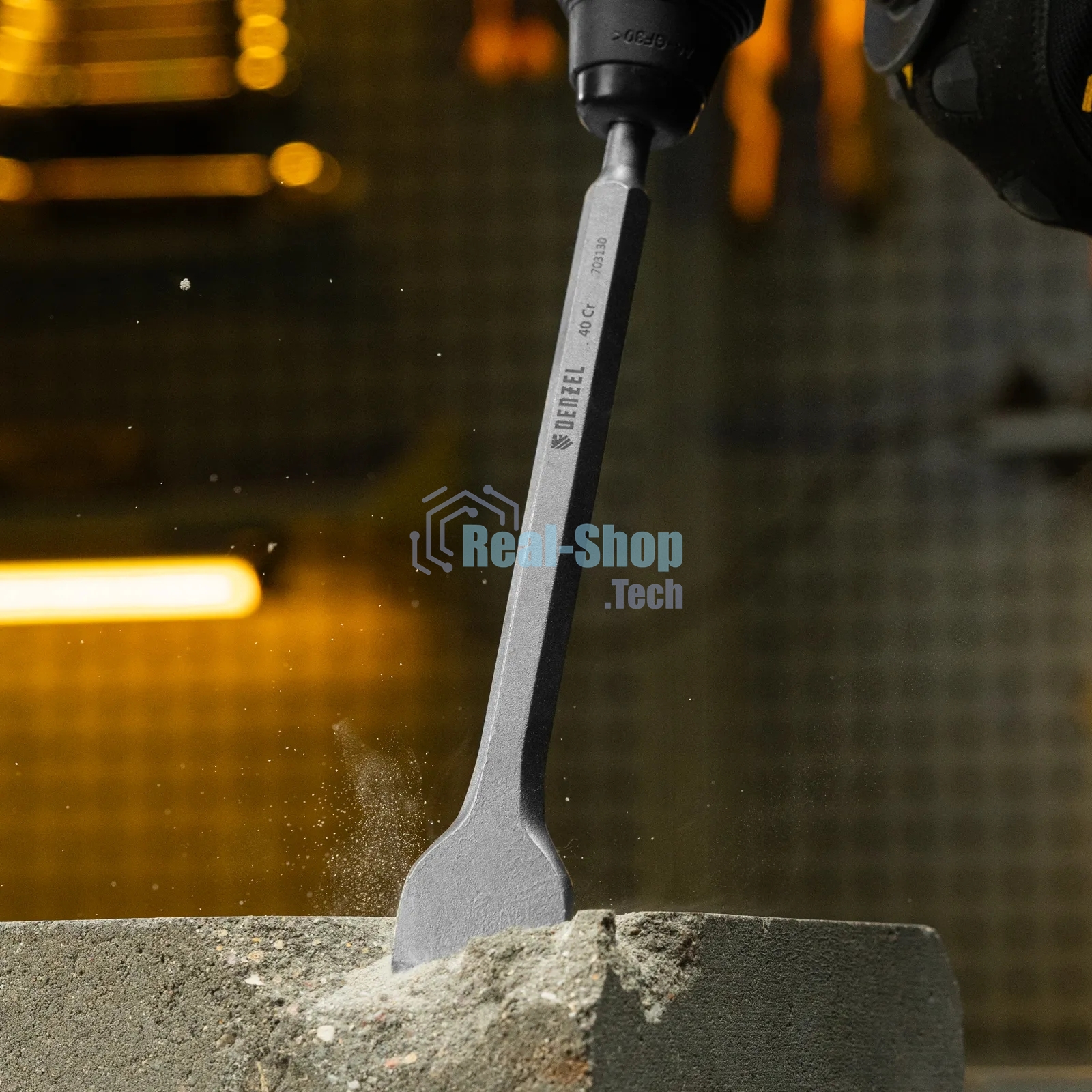 Зубило Denzel 14 х 40 х 250 мм, 40Cr, SDS PLUS