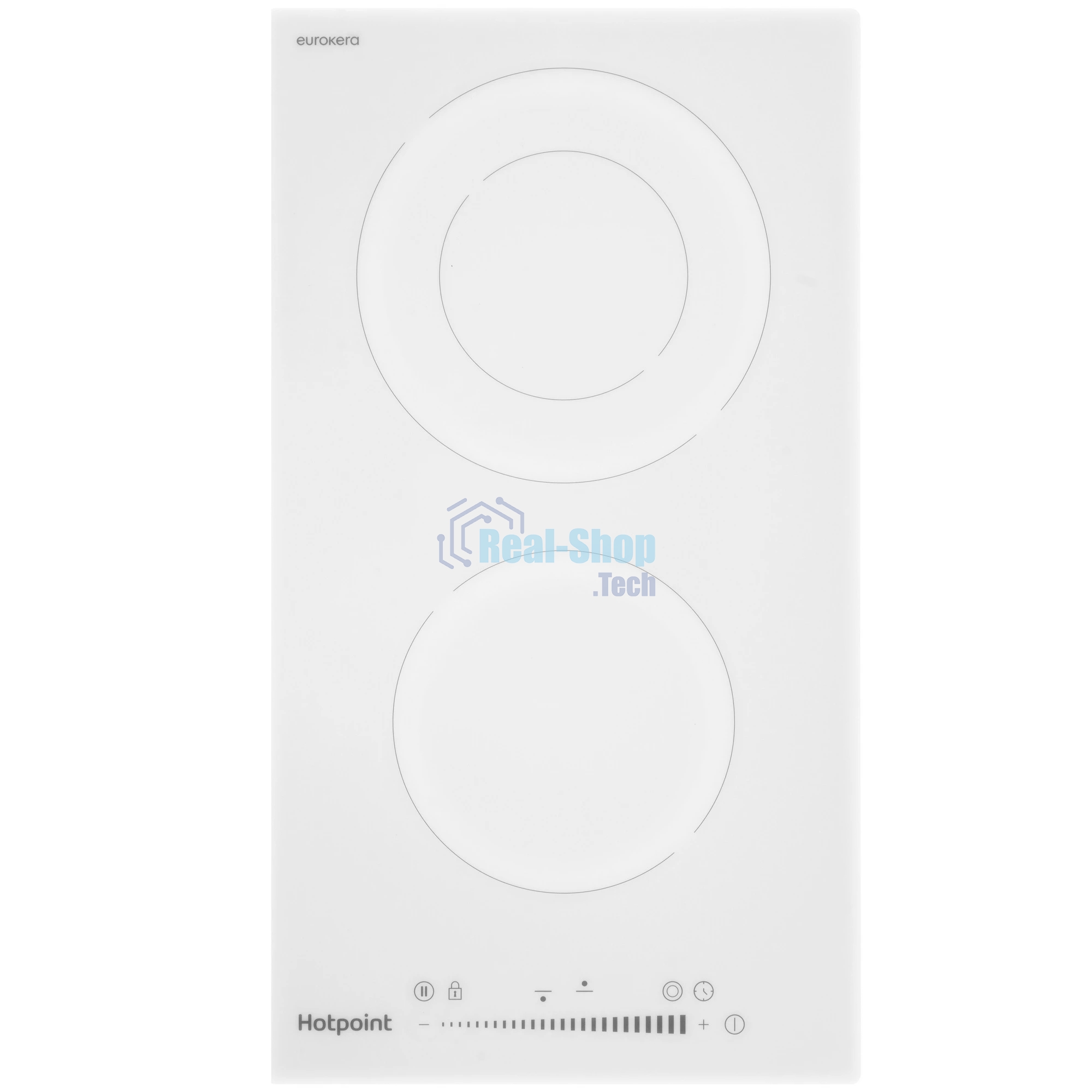 Электрическая варочная поверхность Hotpoint HR 3O2 WH, 2 конфорки, с зоной расширения, стеклокерамика, 3200 Вт