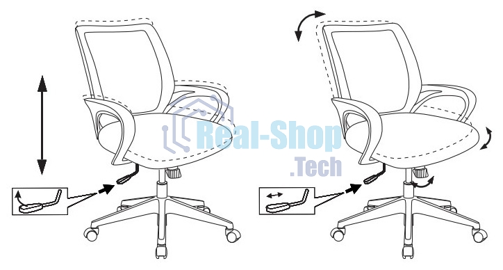 Кресло компьютерное Бюрократ CH-695N/BLACK спинка сетка черный TW-01, сиденье черный TW-11, механизм качания