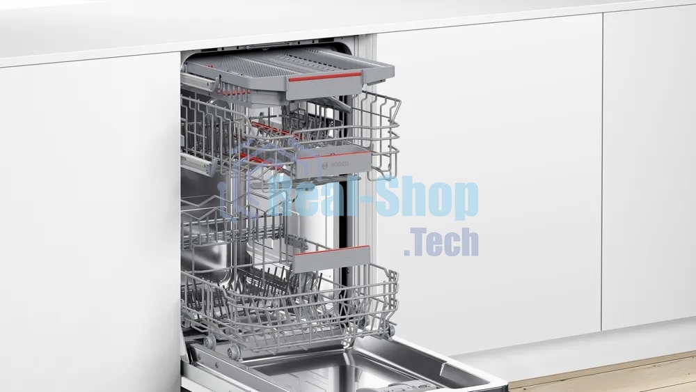 Встраиваемая посудомоечная машина Bosch SPV4HMX65Q, серебристый, 45 см, 10 компл., 45 дБ, класс A+