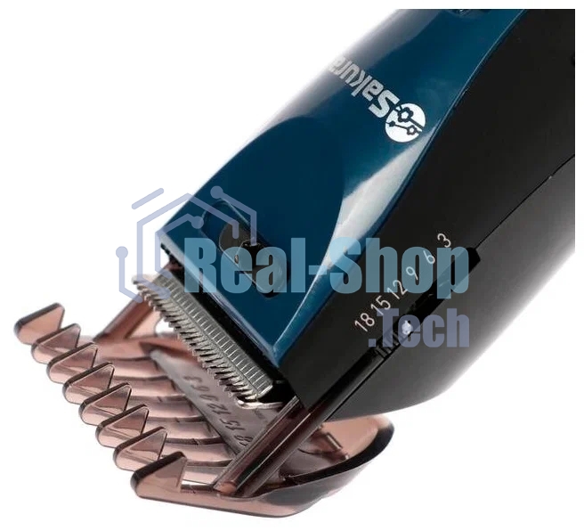 Машинка для стрижки Sakura SA-5175BL-U аккум 3-18 мм Soft Touch USB