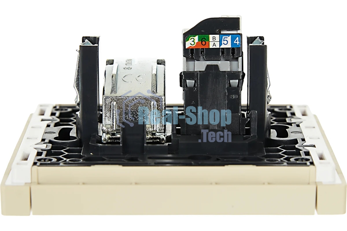 Розетка двойная TV+RJ45 кат.5E IEK FORTE&PIANO FP436 ваниль