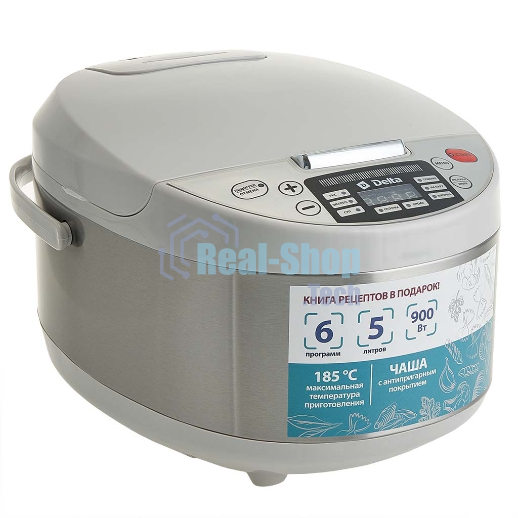 Мультиварка DELTA DL-6529 белый: 900 Вт,5л, 6 ПРОГРАММ (4)