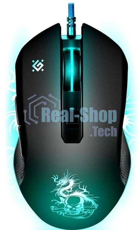 Мышь проводная Defender Sky Dragon GM-090L черный, 3200 dpi, USB, кнопки - 6
