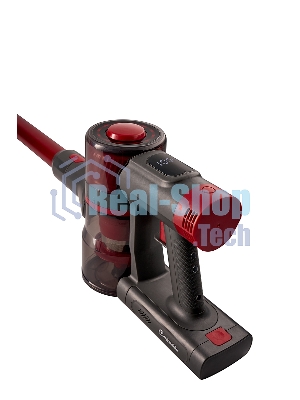Пылесос вертикальный Bufett MVC 387A черный/красный, питание от аккумулятора, 250 Вт, уборка сухая, пылесборник 0.6 л