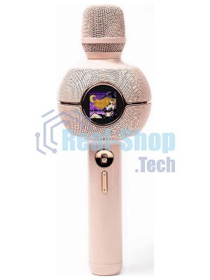 Караоке-микрофон с динамиком Divoom StarSpark розовый (41000009687)