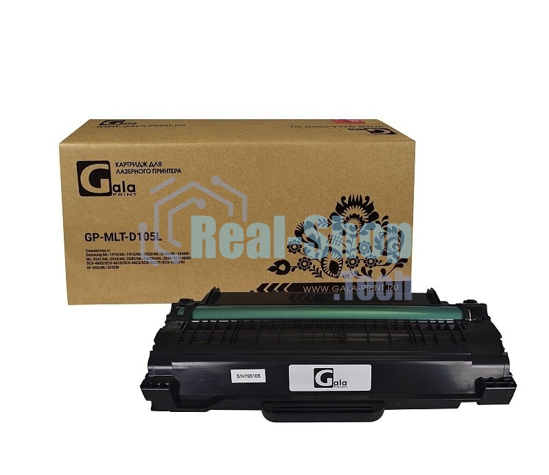Картридж лазерный GalaPrint GP-MLT-D105L черный (2500 стр) для Samsung ML-1910/1915/2525/2525W/2580N SCX-4600/4623F/4623GN SF650