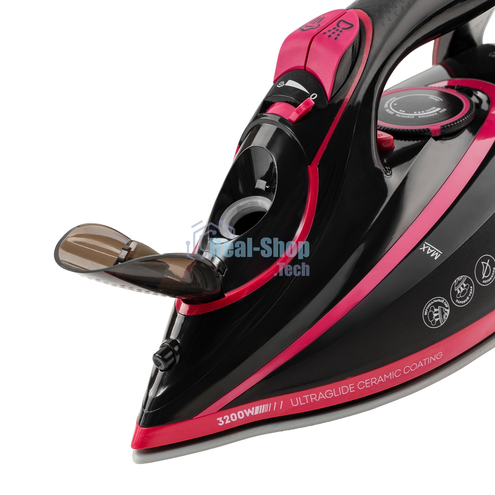 Утюг паровой Galaxy GL 6133 черный с розовым