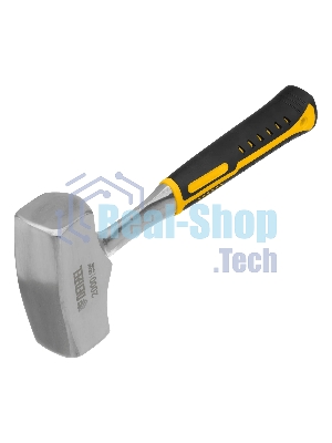 Кувалда Denzel 2 кг, цельнометаллическая, двухкомпонентная рукоятка