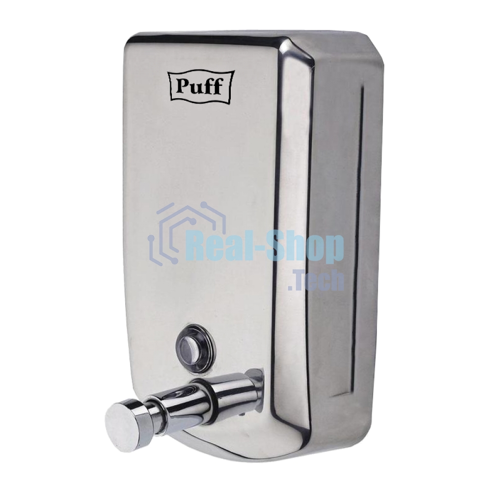 Дозатор для жидкого мыла из нерж. стали Puff-8708, хром, 800 мл, с ключом, 19х12х12 см