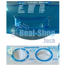 Стиральная машина Renova WS-85PE (R) белый, загрузка вертикальная 8,5 кг, отжима нет, класс: А