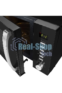 Микроволновая печь Hyundai HYM-D3028 черный/серебристый, 23 л, 900 Вт, переключатели - кнопки/поворотный механизм