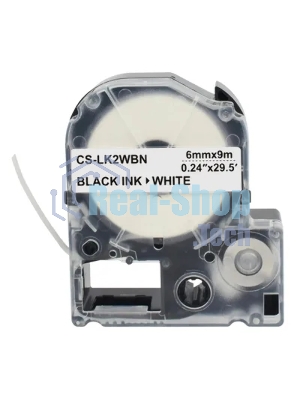 Картридж ленточный Cactus CS-LK2WBN черный, 6мм, 9м для Epson LW300/LW400/LW700/LW600P/LW1000P/K400/Z700/Z900