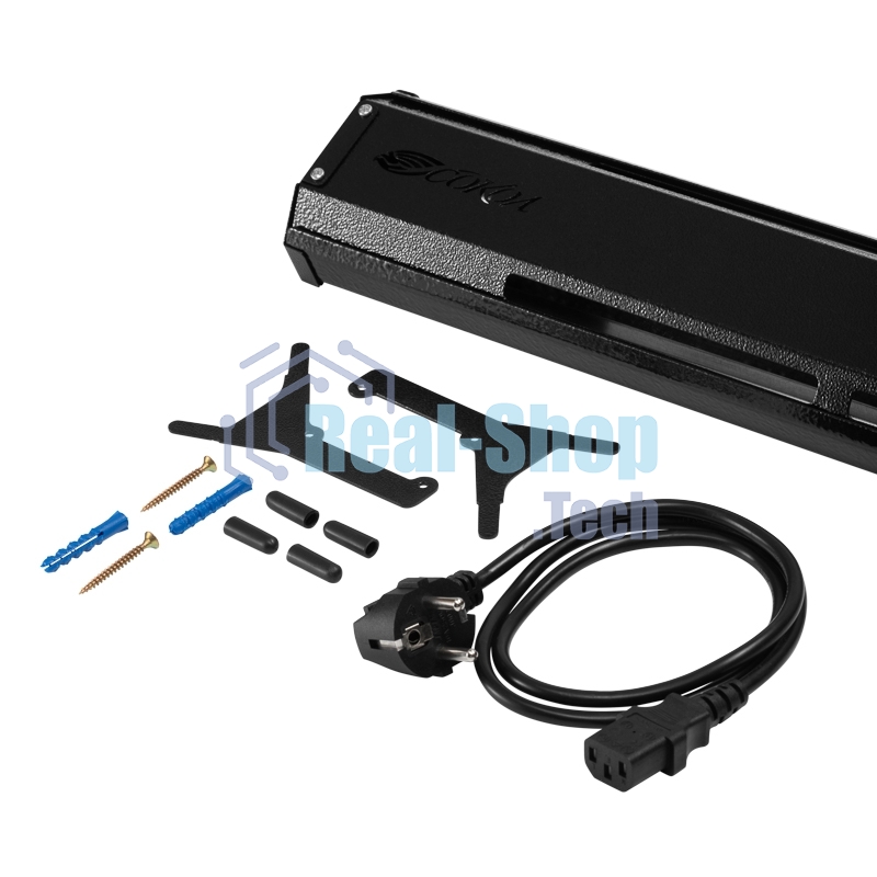 Конвектор плинтусный СОКОЛ 60-0124, черный, 450 Вт, 15 м2