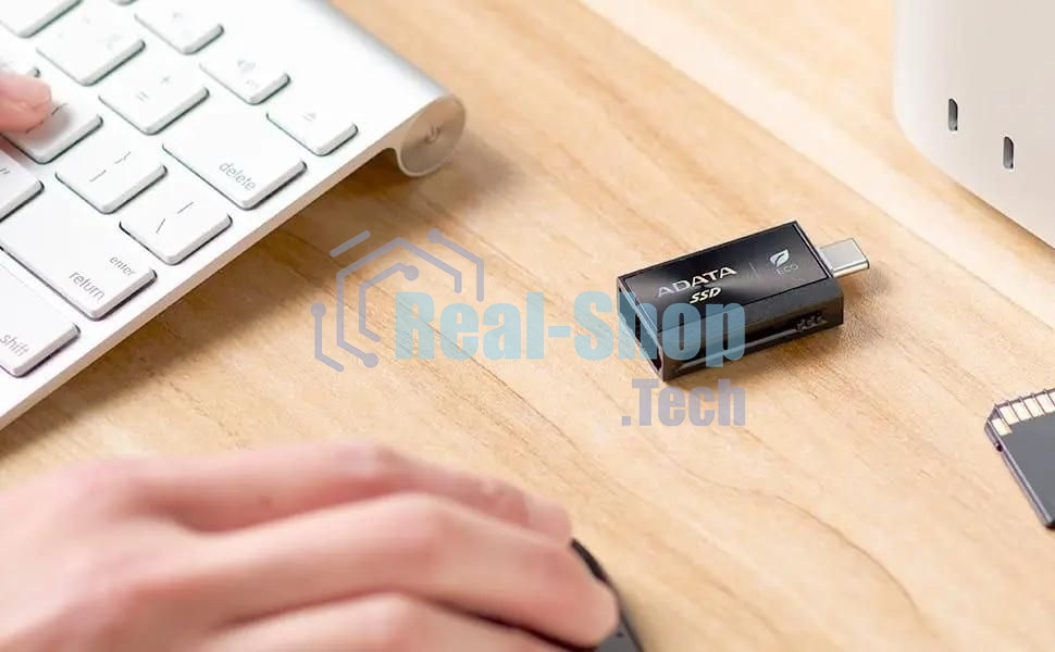 Внешний SSD ADATA SC730, 1TB, USB 3.2 Gen 2 Type-A/Type-C, R/W 600/600, черный