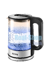 Чайник электрический Korting KWK 0903 G объем 1.7 л, материал: стекло, механическое управление, фильтр от накипи, 5 температурных режимов, автоотключение, поддержание температуры