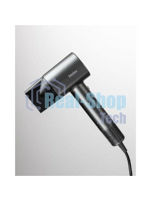 Фен Haier HHD-603 графитовый, 1600 Вт, компактный, ионизация