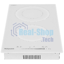 Электрическая варочная поверхность Hotpoint HR 3O2 WH, 2 конфорки, с зоной расширения, стеклокерамика, 3200 Вт